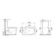 630x360x830mm Ceramic Black Rimless Back To Wall Toilets Suite Two Piece Toilets 